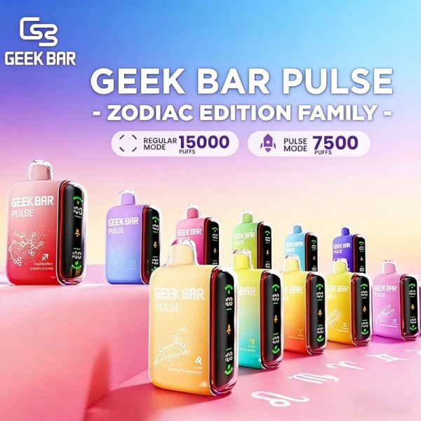 Geek Bar Pulse 15000口拋棄式電子煙 拋棄式電子菸線上購買 新日期 09/16